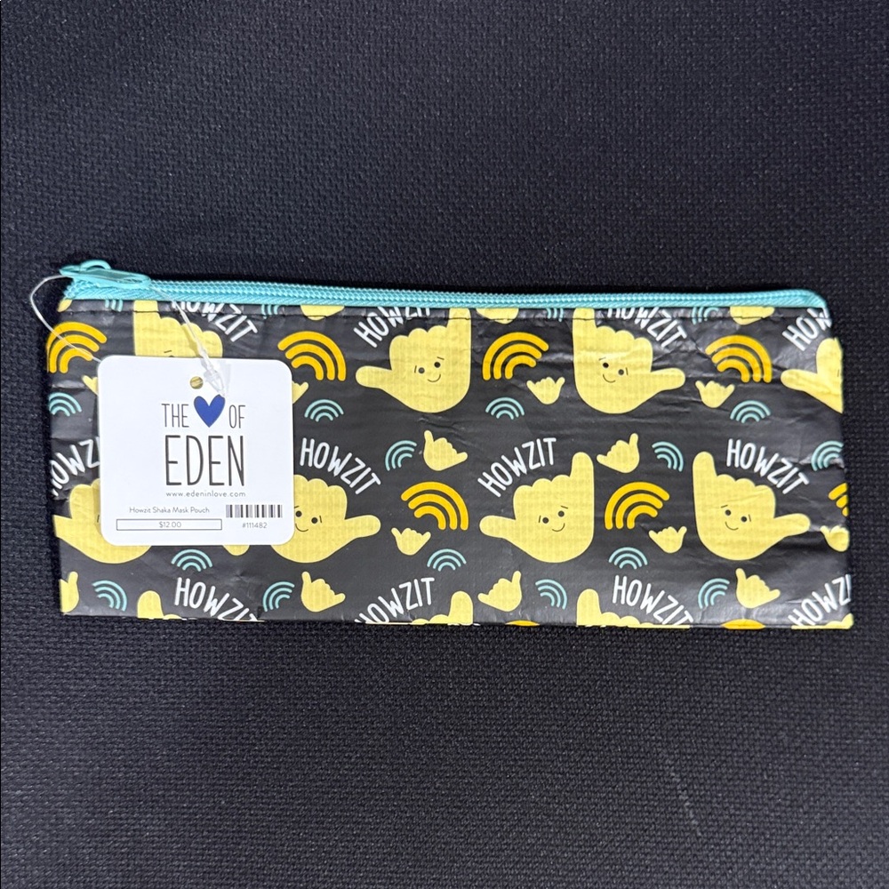 Eden in Love Howzit Pencil Case - Black and Yellow